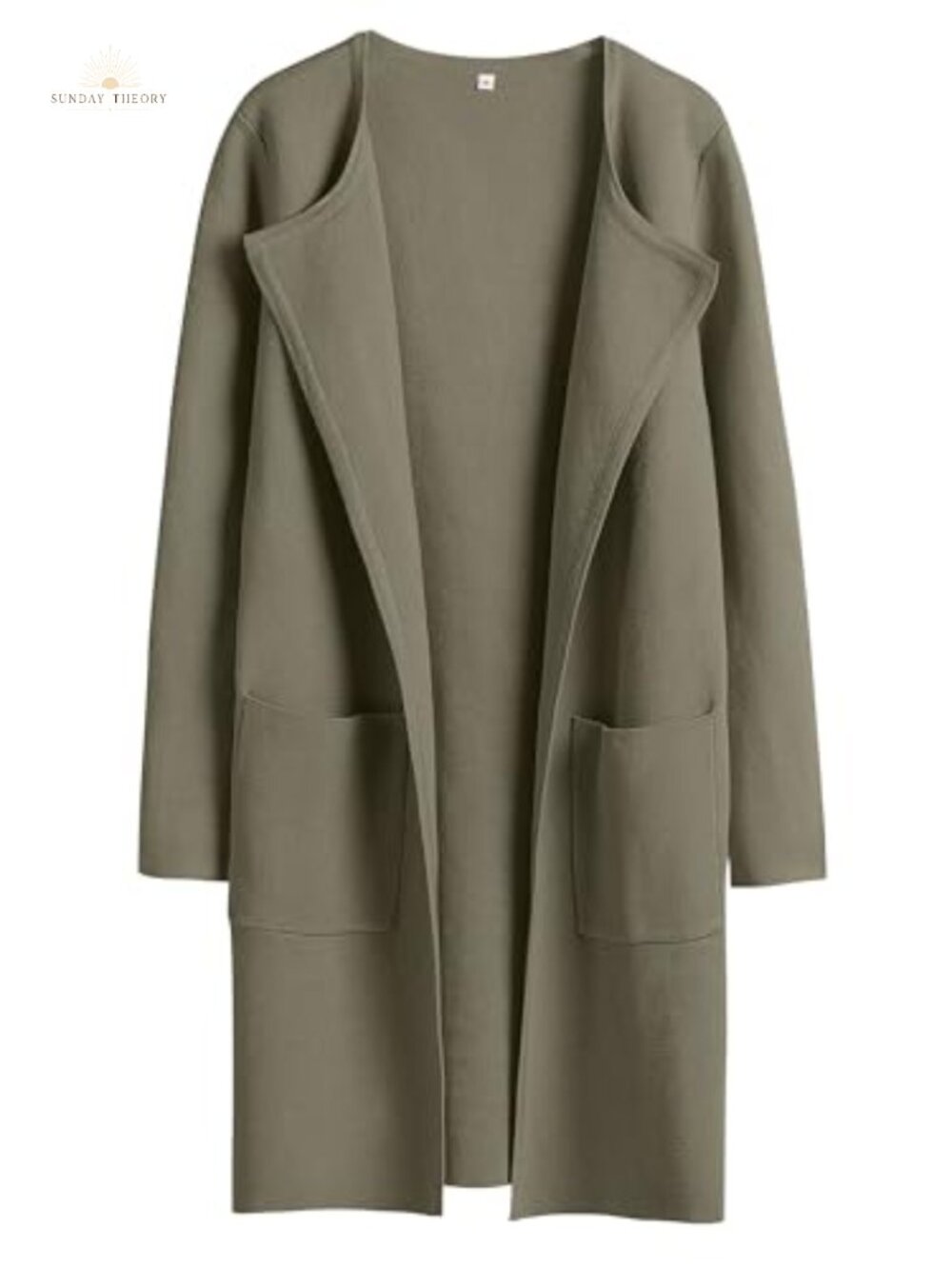 ANRABESS Women's Open Front Long Sleeve Cardigan Sweater with Pockets